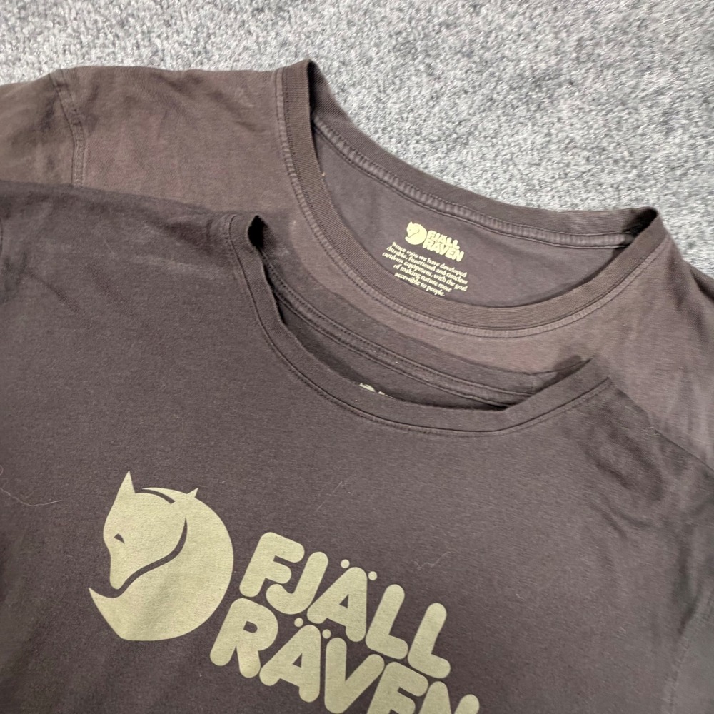 Fjallraven 2 pk. Men Graphic T-Shirt Bundle Logo Forever Nature Brown Large 0976
